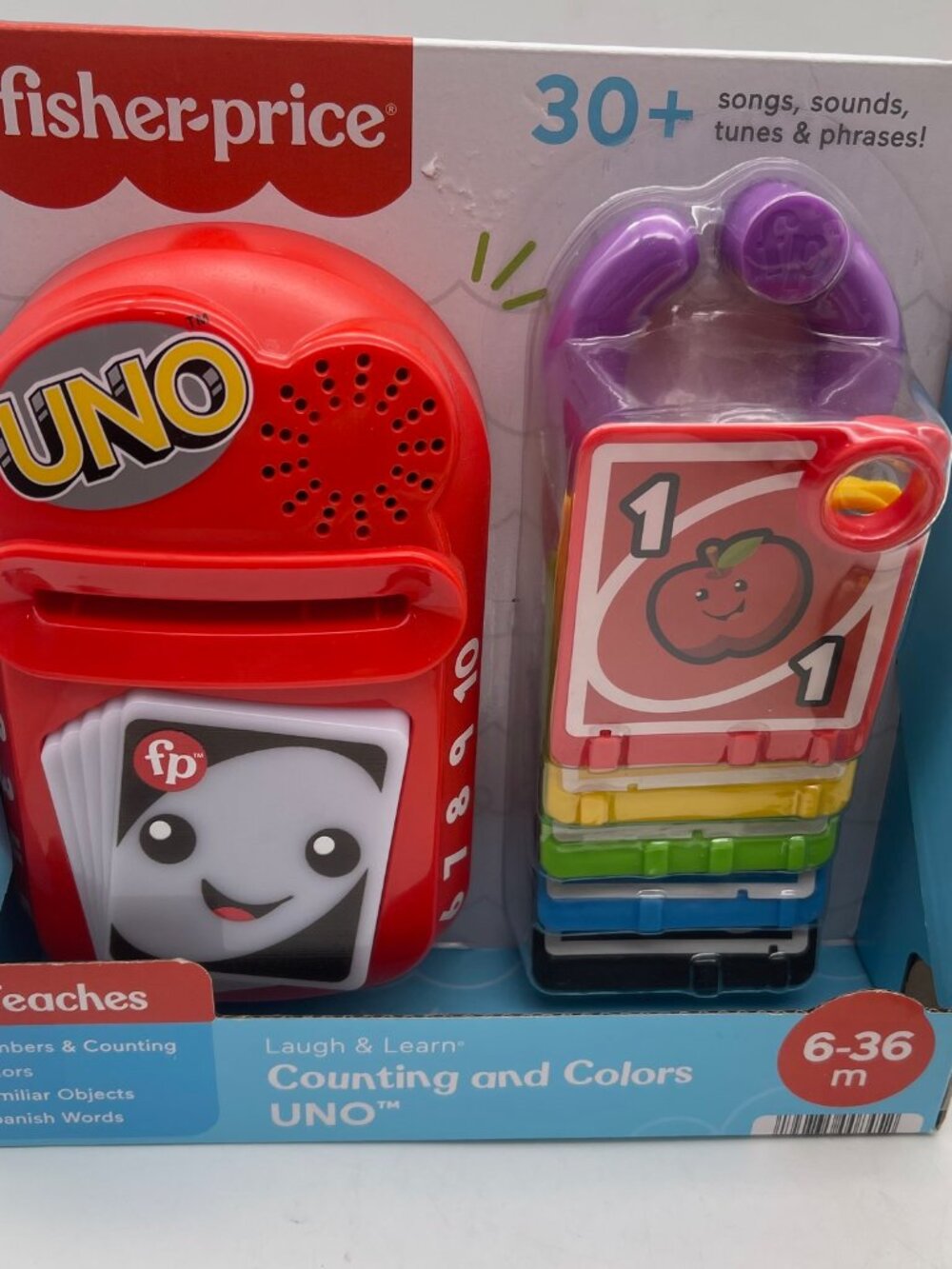 Fisher Price Laugh & Learn Counting & Colors UNO 6-36 Mo. Songs & Sounds NEW A10